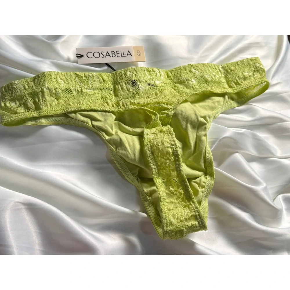 CosaBella‎ Green Lace Men's G-String Thong Sheer Stretch Designer Underwear L